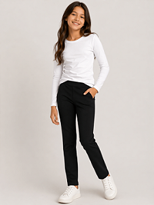 Blusa Juvenil Feminina Cotton Manga Longa
