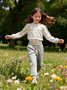 Conjunto Infantil Feminino D Tuiá Blusa Viscose