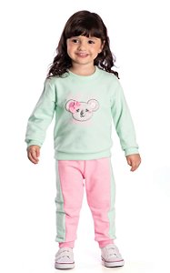 Conjunto Infantil Feminino Moletom Quentinho