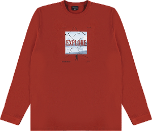 Camiseta Juvenil Dila Manga Longa Ferrugem