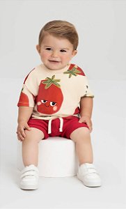 Conjunto Bebê Masculino Três e Já Tomates