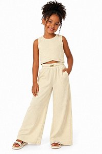 Conjunto Infantil Feminino Calça Malha Moderninha