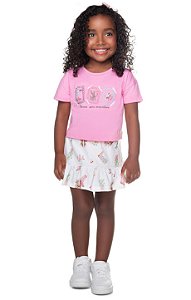 Conjunto Infantil Saia e Blusa Have Fun