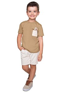 Conjunto Infantil Masculino Bermuda e Camiseta