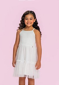 Vestido Festa Infantil Mon Sucré Branco