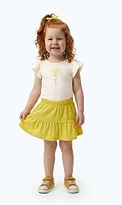 Conjunto Infantil Feminino Dila com Saia Rodada