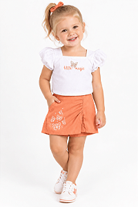 Conjunto Infantil Feminino Dila Saia Shorts