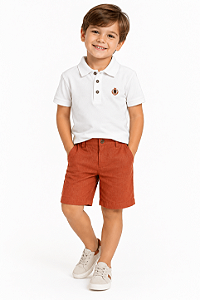 Conjunto Infantil Masculino Polo e Bermuda
