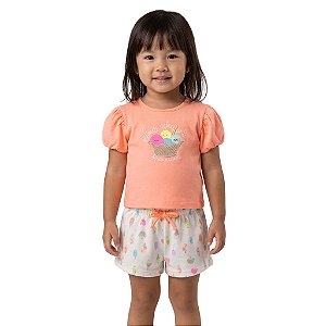 Conjunto Menina Nini Bambini Shorts Sorvete