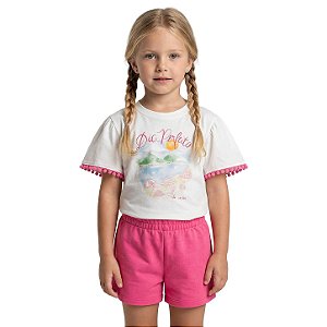 Conjunto Infantil Menina Shorts e Batinha