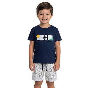Conjunto Infantil Nini Bambini Bermudinha