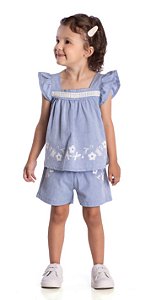 Conjunto Infantil Nini Bambini Bata Azul