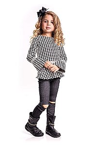 Conjunto Infantil de Frio com Blusa de Poá da Matinée
