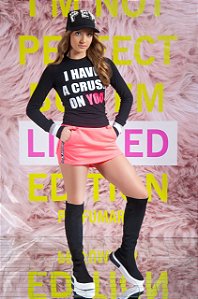 Conjunto Juvenil com Blusa Canelada em Tricot da Perfumaria