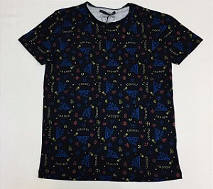 Camiseta Infantil Azul Marinho de Manga Curta da Colcci