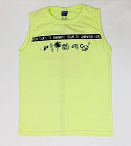 Camiseta Infantil Regata Cores Diferentes Praia da Dila