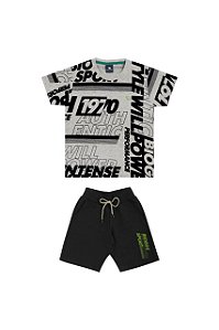 Conjunto Infantil com Bermuda Moletom da Biogas - Cores Diferentes