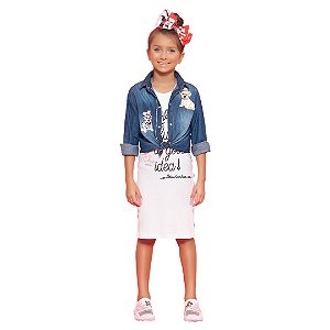 Vestido Infantil Midi Justo Canelado da Pituchinhus