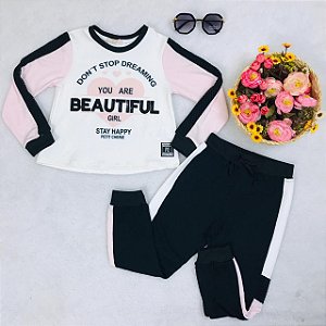 Conjunto Infantil Feminino Jogger da Petit Cherie