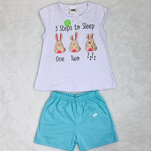 Pijama Infantil Blusa Manga Curta Estampa que Brilha no Escuro Tamanho 6