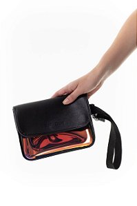 Bolsa Infantil e Juvenil de Mão e Pochete Preta e Transparente da Vanilla Cream