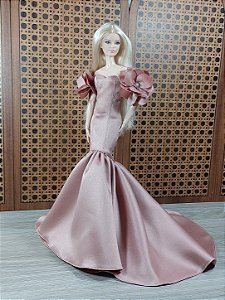 Vestido floral rosê