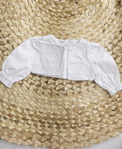 Casaco Bolero para Bebê com Pérolas