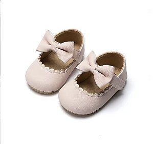 Sapatinho Infantil Rosa com Laço - Bia