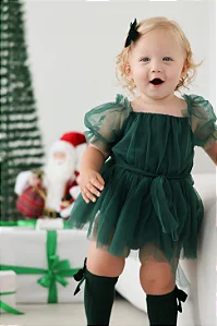 Romper verde com faixa de cabelo - Olivia