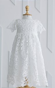 Mandrião de Batizado Flower em Guipir - sem a touca