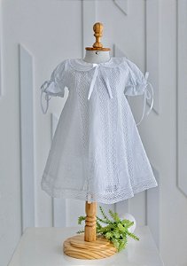 Vestido de Batizado com renda Paraíba - Eloá