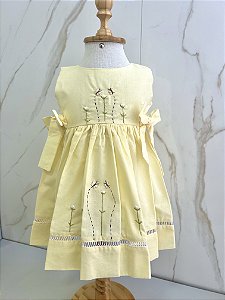 Vestido Jardim das Borboletas - Amarelo