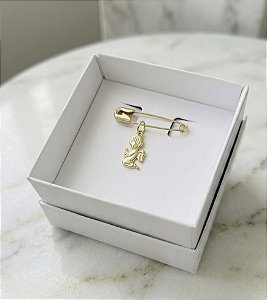 Broche Alfinete para Batizado - Santo Anjo