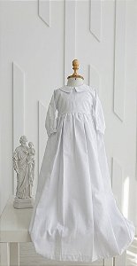 Mandrião Unissex com cruz bordada manga longa e touca - Batizado