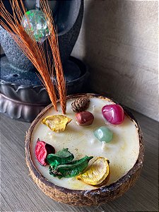 Vela Vegana na Casca de Coco