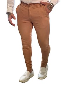 Calça Alfaiataria Resinada Perpochi Caqui