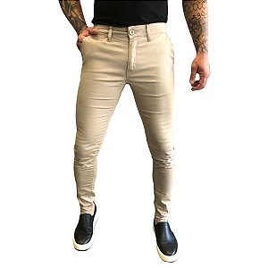 Calca Alfaiataria Skinny Castor Zip Off