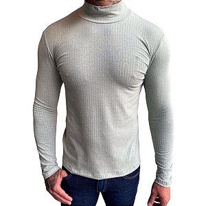 Blusa Masculina Gola Alta Meia Estação Zip Off