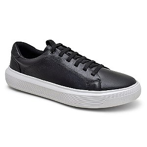 Sapatenis Chicago Preto Couro Premium