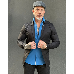 Blazer Slim Fit Extreme Power Preto Per Pochi