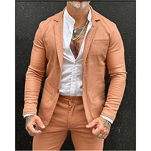 Blazer Masculino Resinado Per pochi Caqui