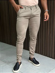 Calca Alfaiataria Skinny Castanho