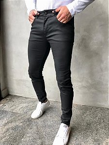 Calca Alfaiataria Skinny Resinada