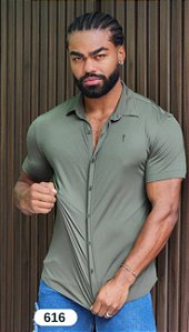 Camisa Manga Curta Slim Extreme Power  Verde