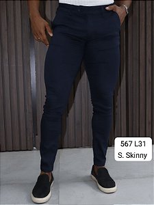 Calca Alfaiataria Skinny Extreme Power Marinho