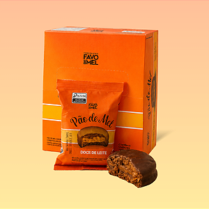 Pão de Mel Doce de Leite 50 g - Display com 10 unidades