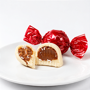 Bombom de chocolate Branco com recheio de doce de leite - 13 g