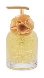 SABONETE LUXO CEREJA E AVELA GLITER DOURADO- 200 ML