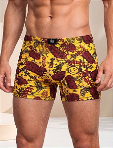 Cueca Boxer Masculina Ultra-Fresh Malha Flex-Fit Estampada | Absoluth