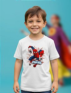 Camiseta Infantil Homem Aranha Masculina Algodão Absoluth